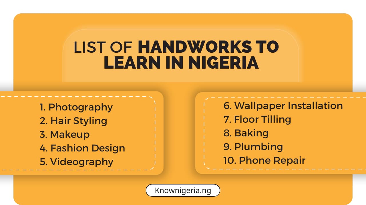 List of Handwork to Learn in Nigeria