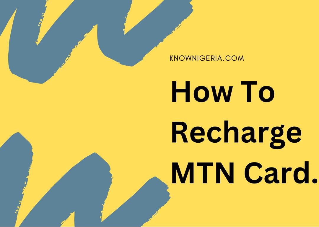 How To Recharge Mtn